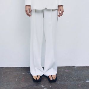 White high waisted pants